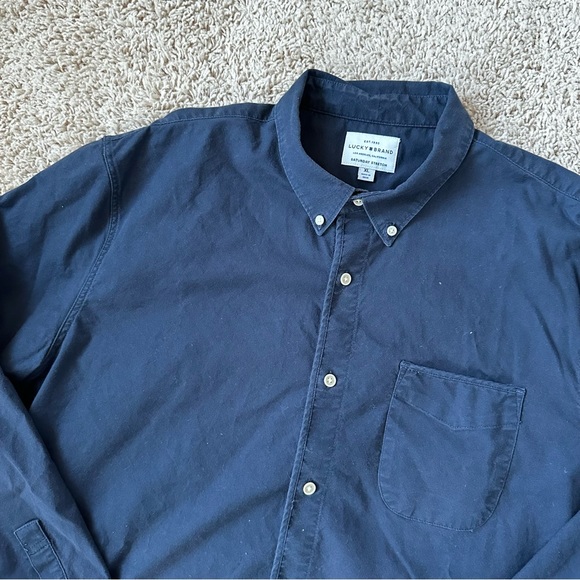 Lucky Brand Saturday Stretch Navy Casual Button Down Long Sleeve Shirt X-Large - Picture 3 of 4